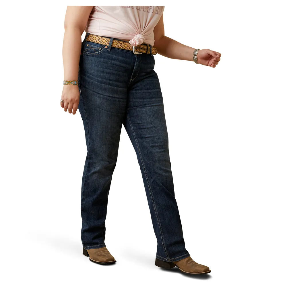 10044388 Ariat Women's REAL Perfect Rise Aubree Straight Leg Jean - Missouri