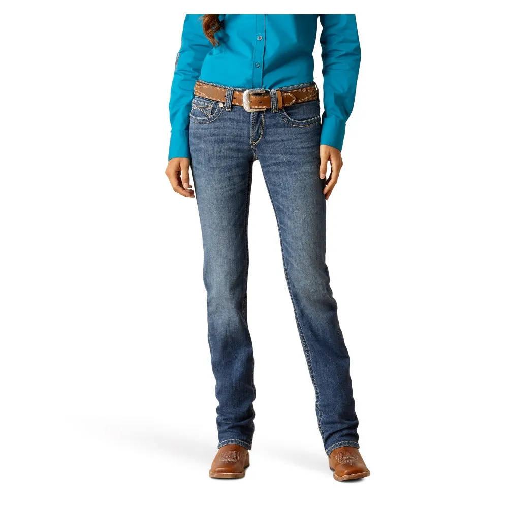 10045362 Ariat Women's Everlee Mid Rise Straight Leg Jean - Irvine