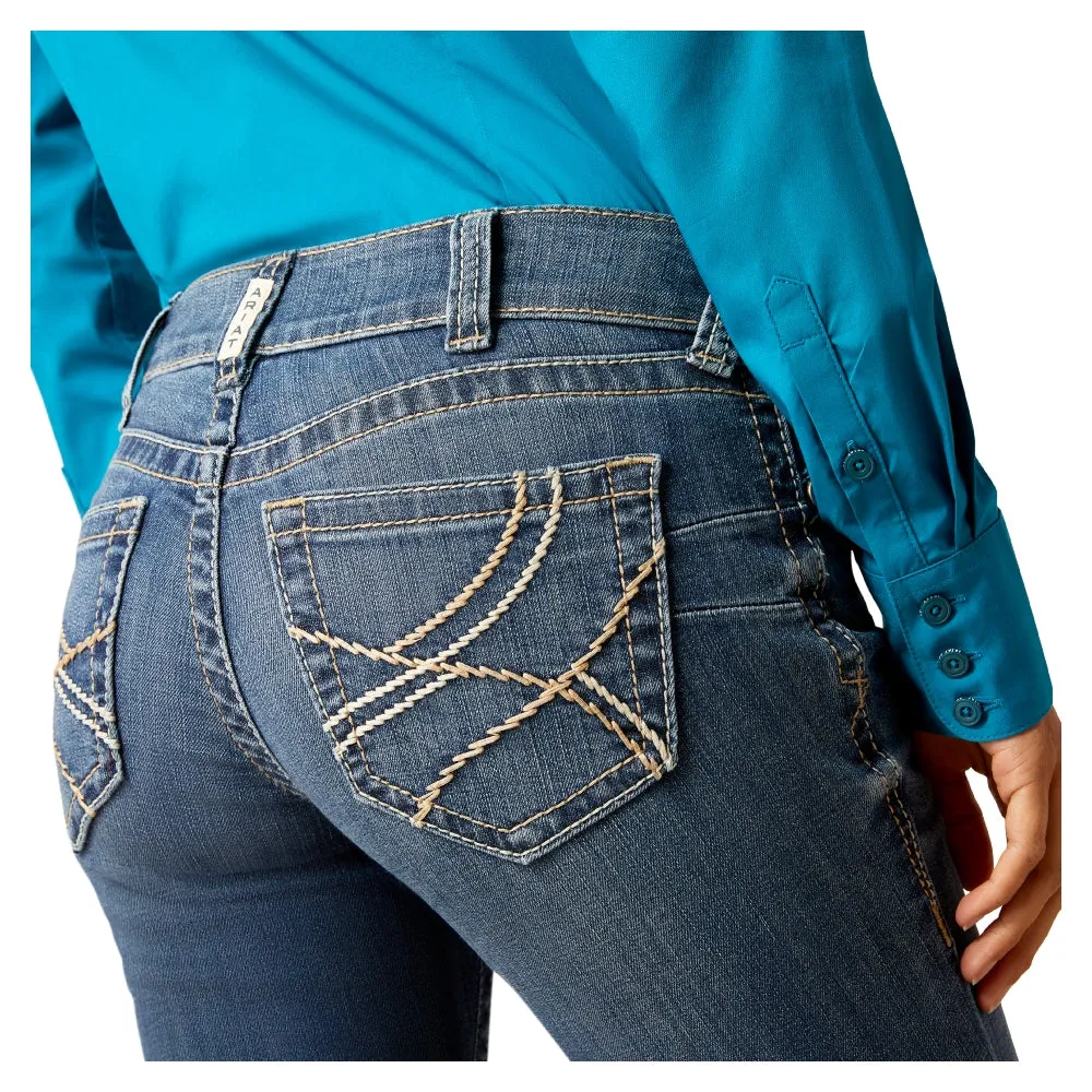 10045362 Ariat Women's Everlee Mid Rise Straight Leg Jean - Irvine