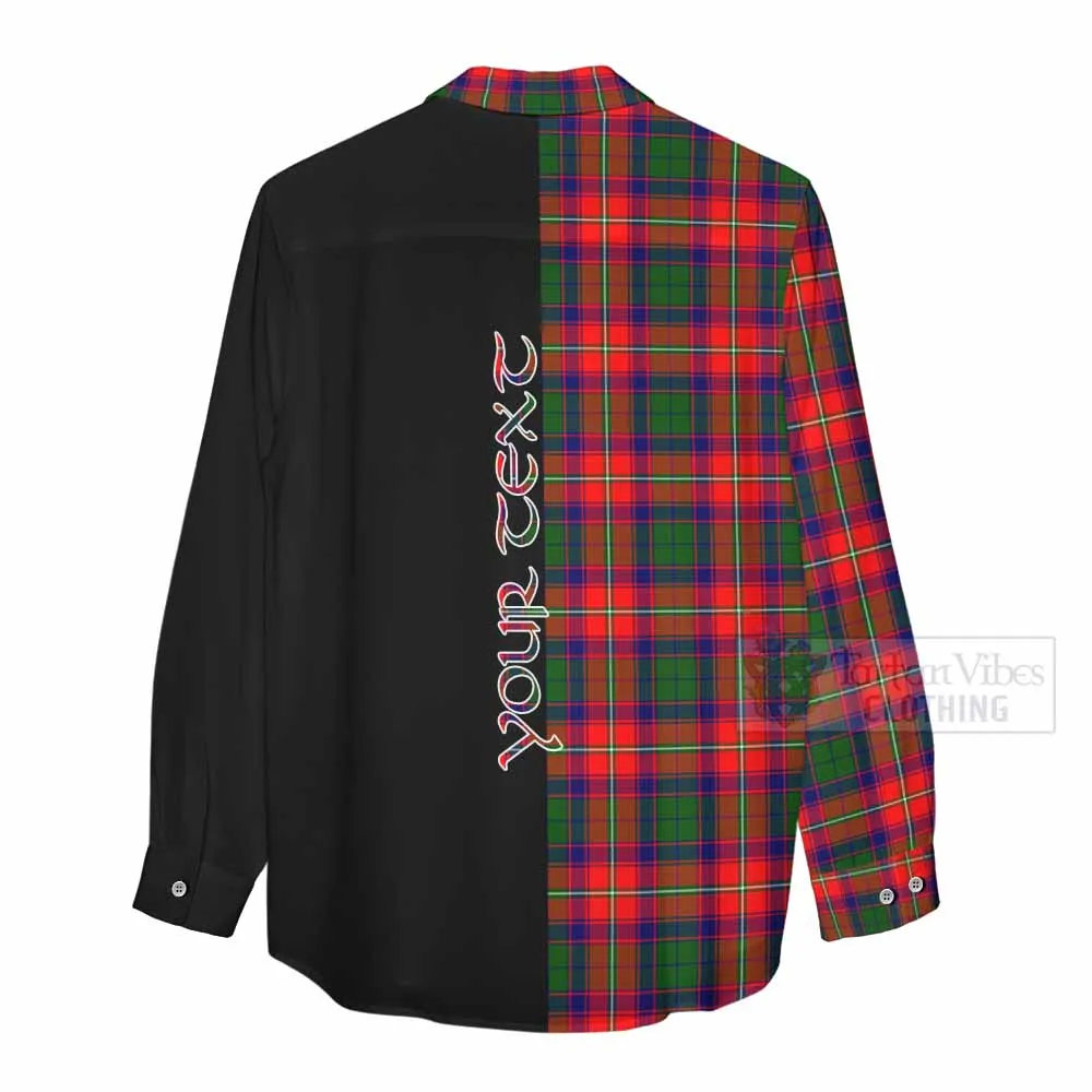 Belshes (Belsches) Tartan Women's Casual Shirt with Family Crest and Half Of Me Style