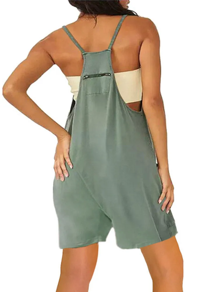Big Yards Pocket Brown Suspenders Jumpsuits Overalls LY3886