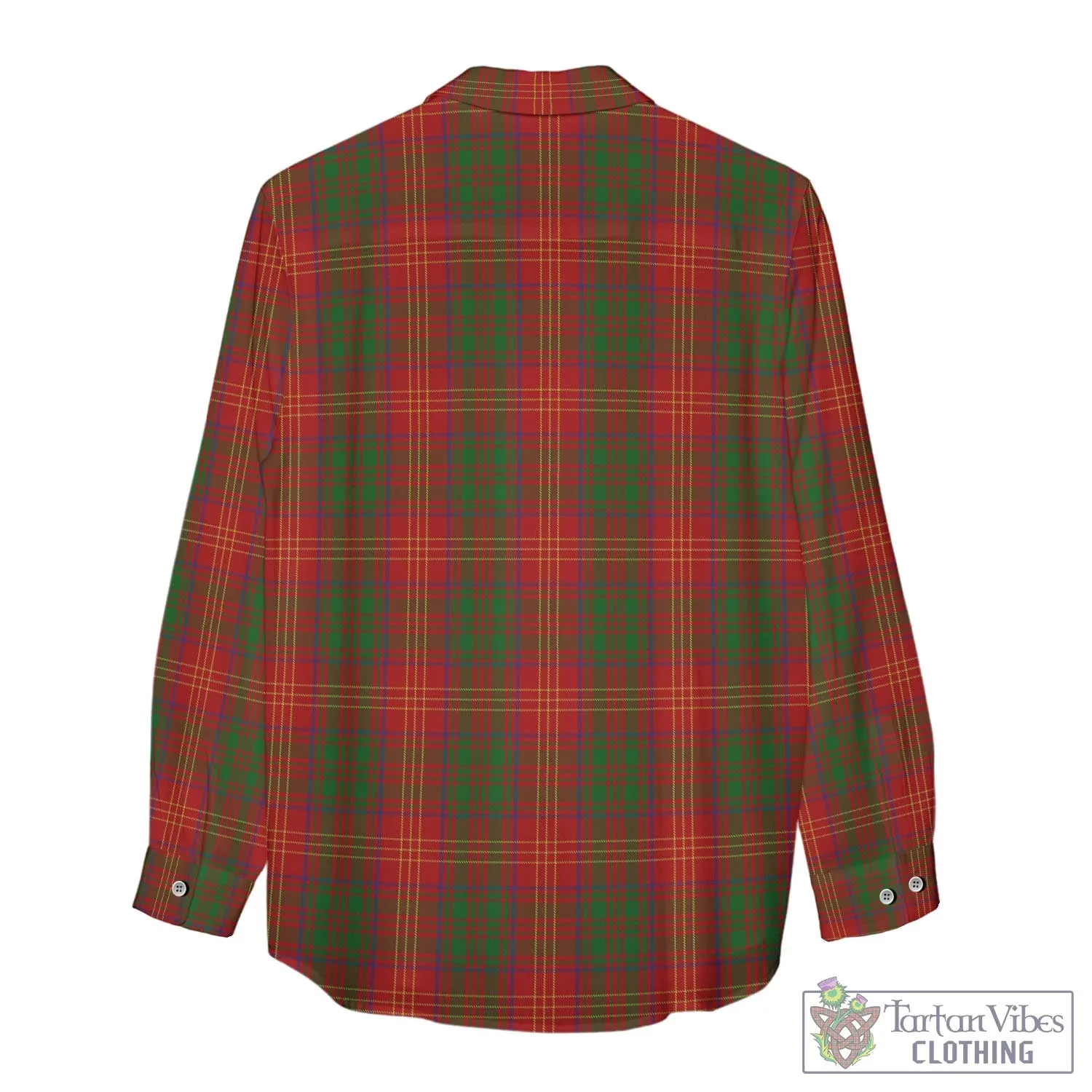 Burns Tartan Women's Casual Shirt with Family Crest