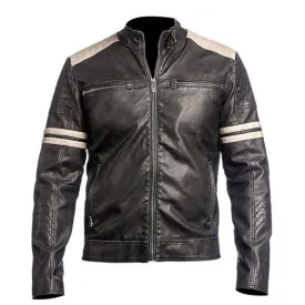Café Racer Vintage Retro Motorbike Leather Jacket