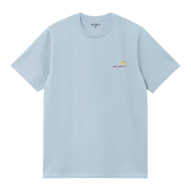 Carhartt WIP S/S American Script T-Shirt - Frosted Blue