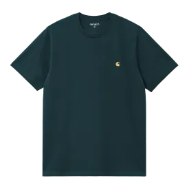 Carhartt WIP S/S Chase T-Shirt - Duck Blue / Gold