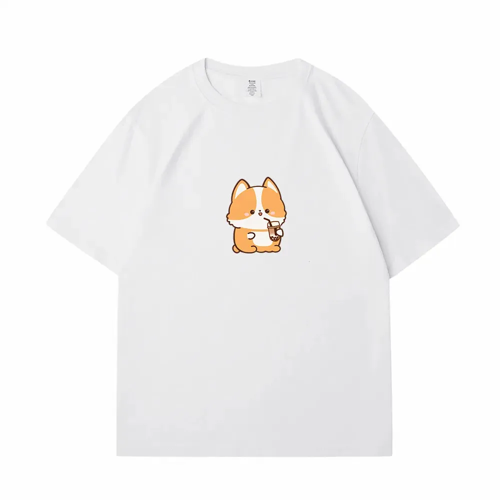 Corgi Lovin Boberu Loose Cotton T-Shirts