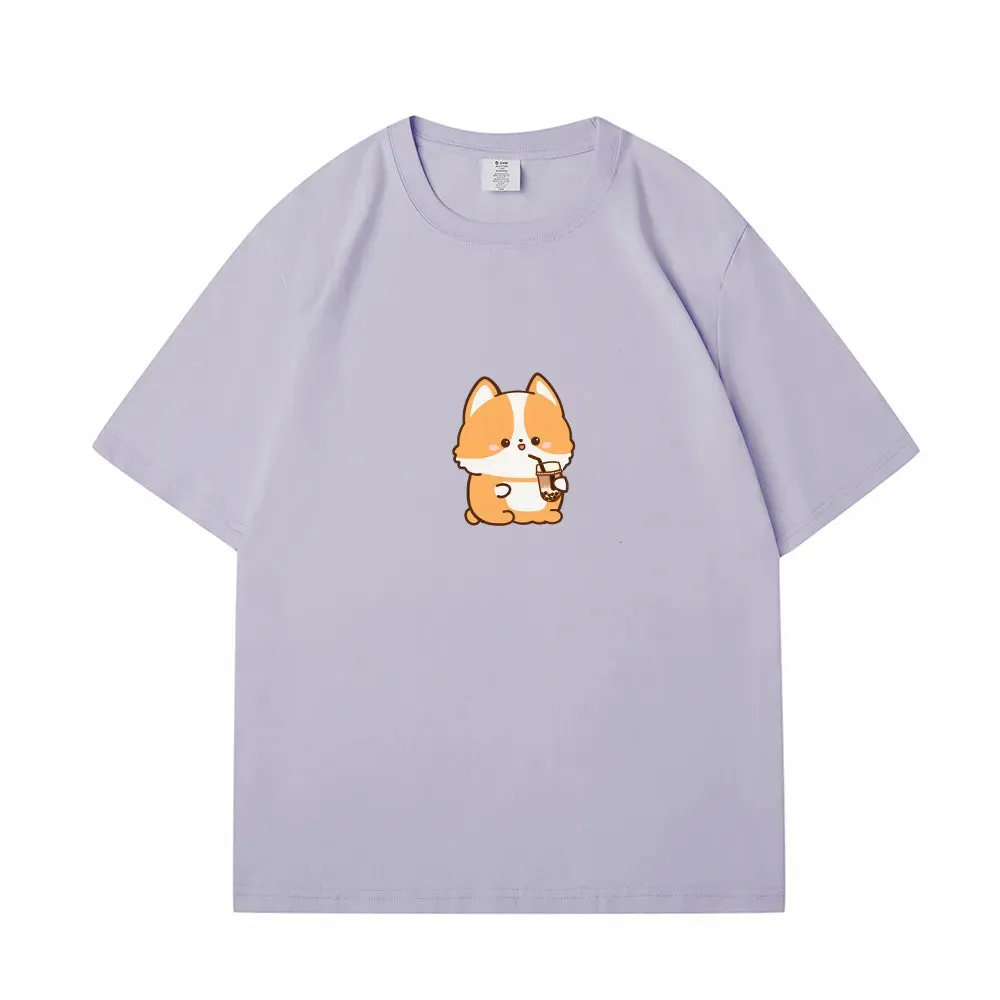 Corgi Lovin Boberu Loose Cotton T-Shirts