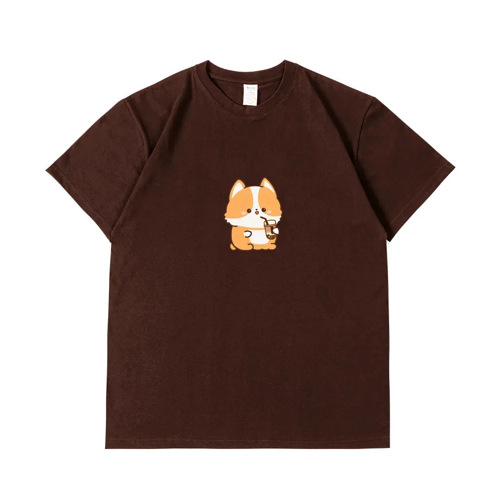 Corgi Lovin Boberu Loose Cotton T-Shirts
