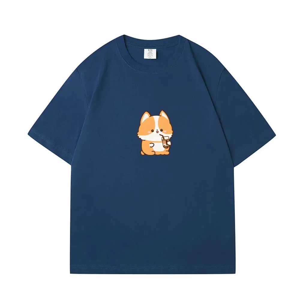Corgi Lovin Boberu Loose Cotton T-Shirts
