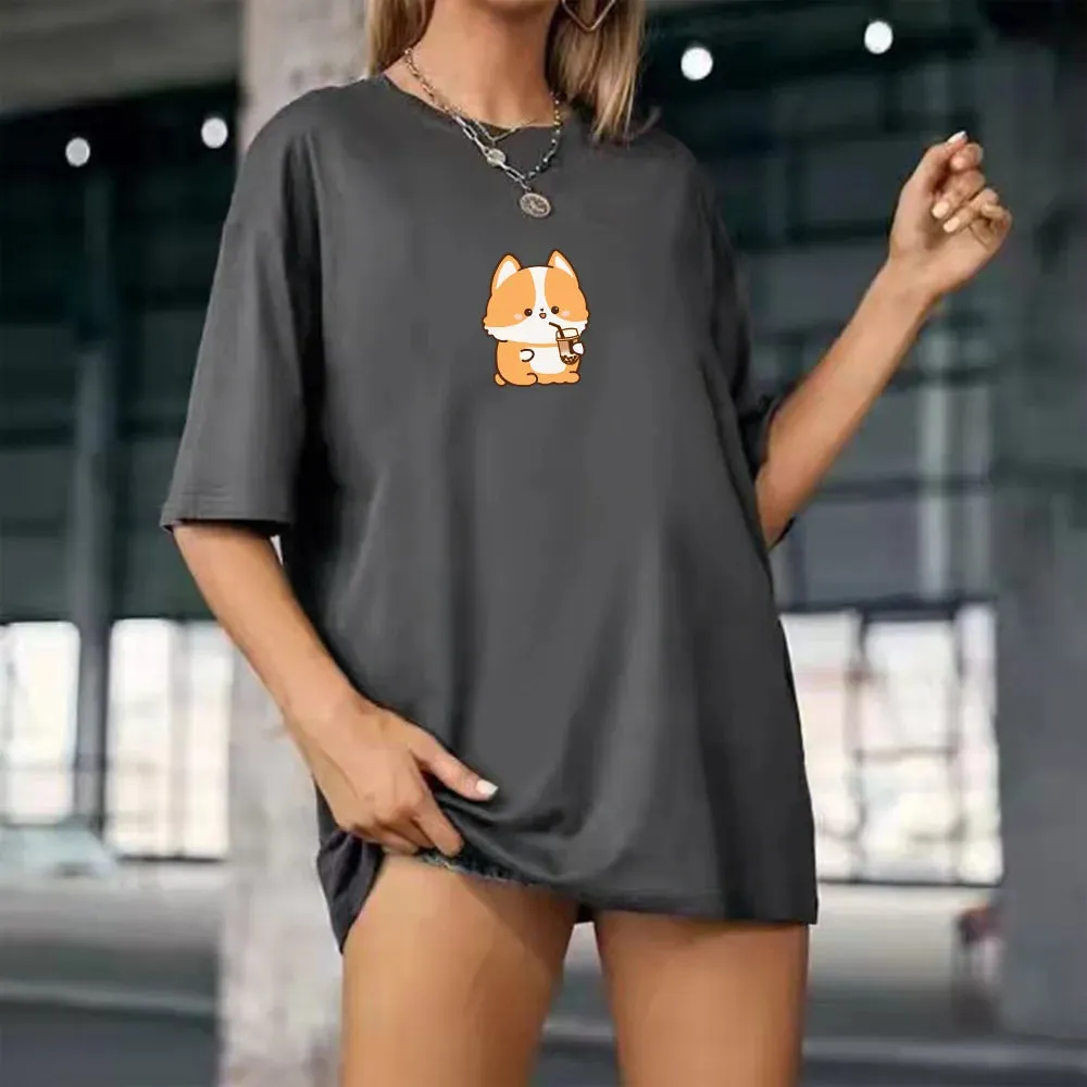 Corgi Lovin Boberu Loose Cotton T-Shirts