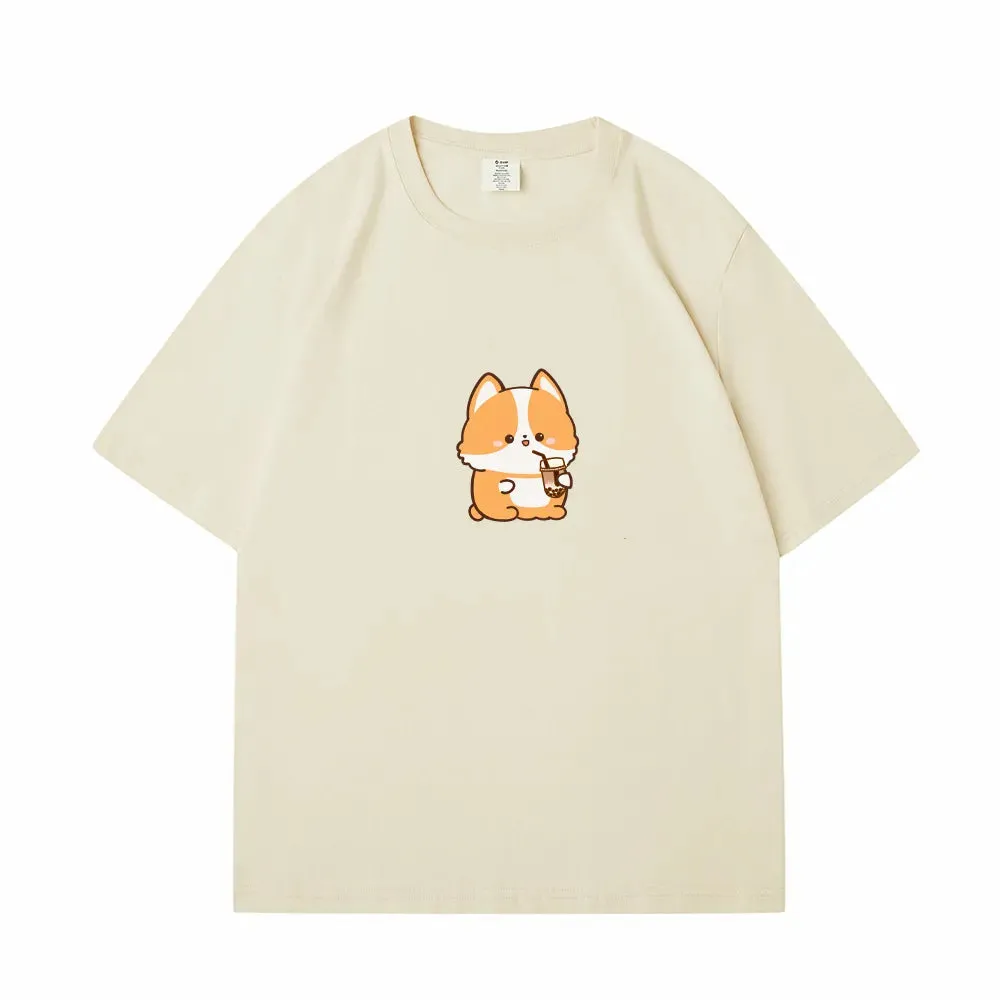 Corgi Lovin Boberu Loose Cotton T-Shirts