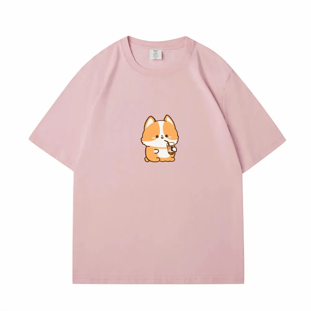 Corgi Lovin Boberu Loose Cotton T-Shirts
