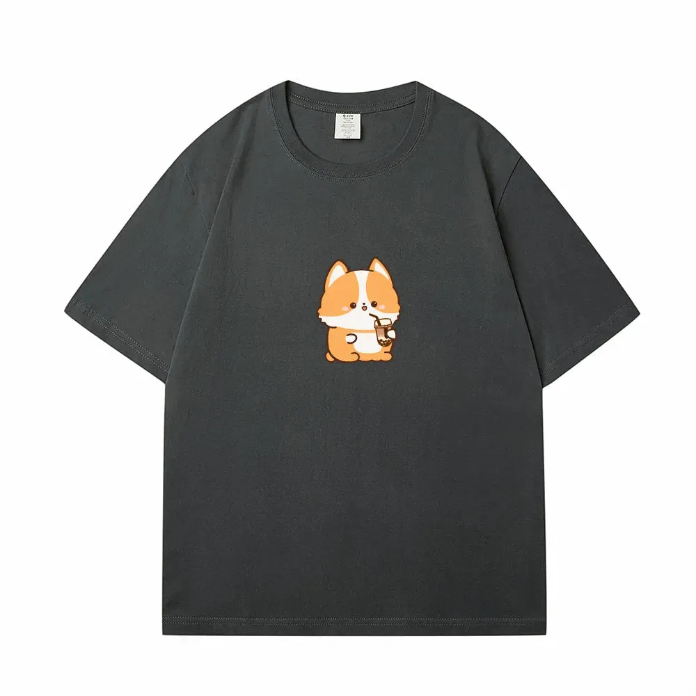 Corgi Lovin Boberu Loose Cotton T-Shirts