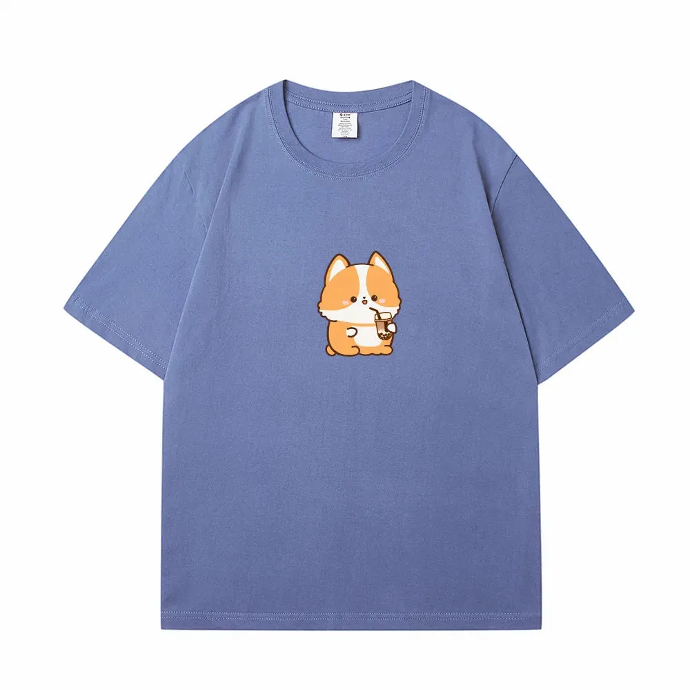 Corgi Lovin Boberu Loose Cotton T-Shirts
