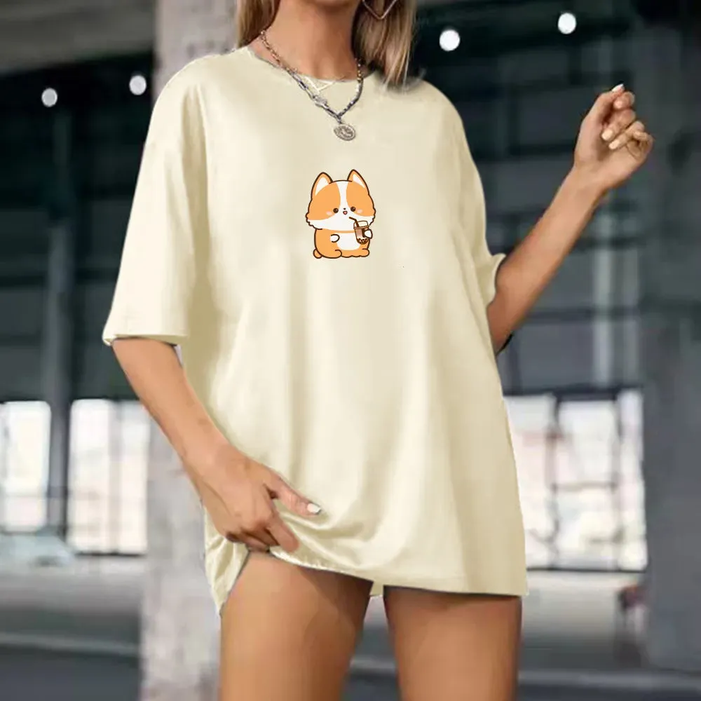 Corgi Lovin Boberu Loose Cotton T-Shirts