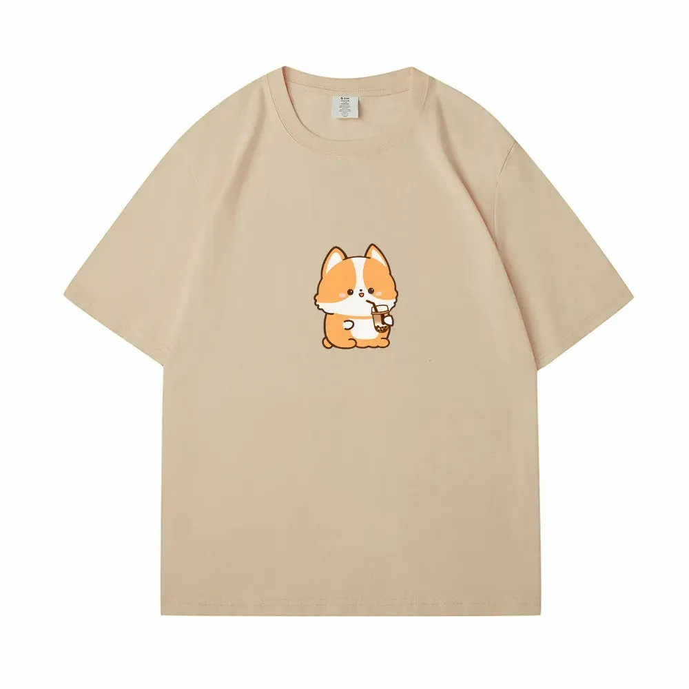 Corgi Lovin Boberu Loose Cotton T-Shirts