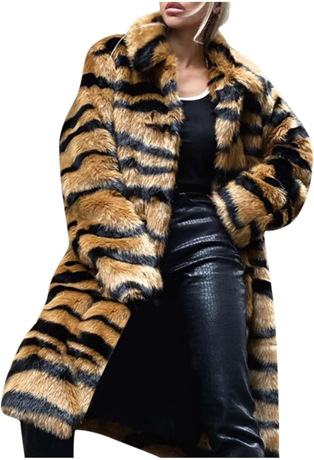 COTECRAM Winter Coats for Women Warm Faux Fur Coat Fashion Cropped Puffer Jackets for Evening Dresses Formal Fuzzy Cardigans