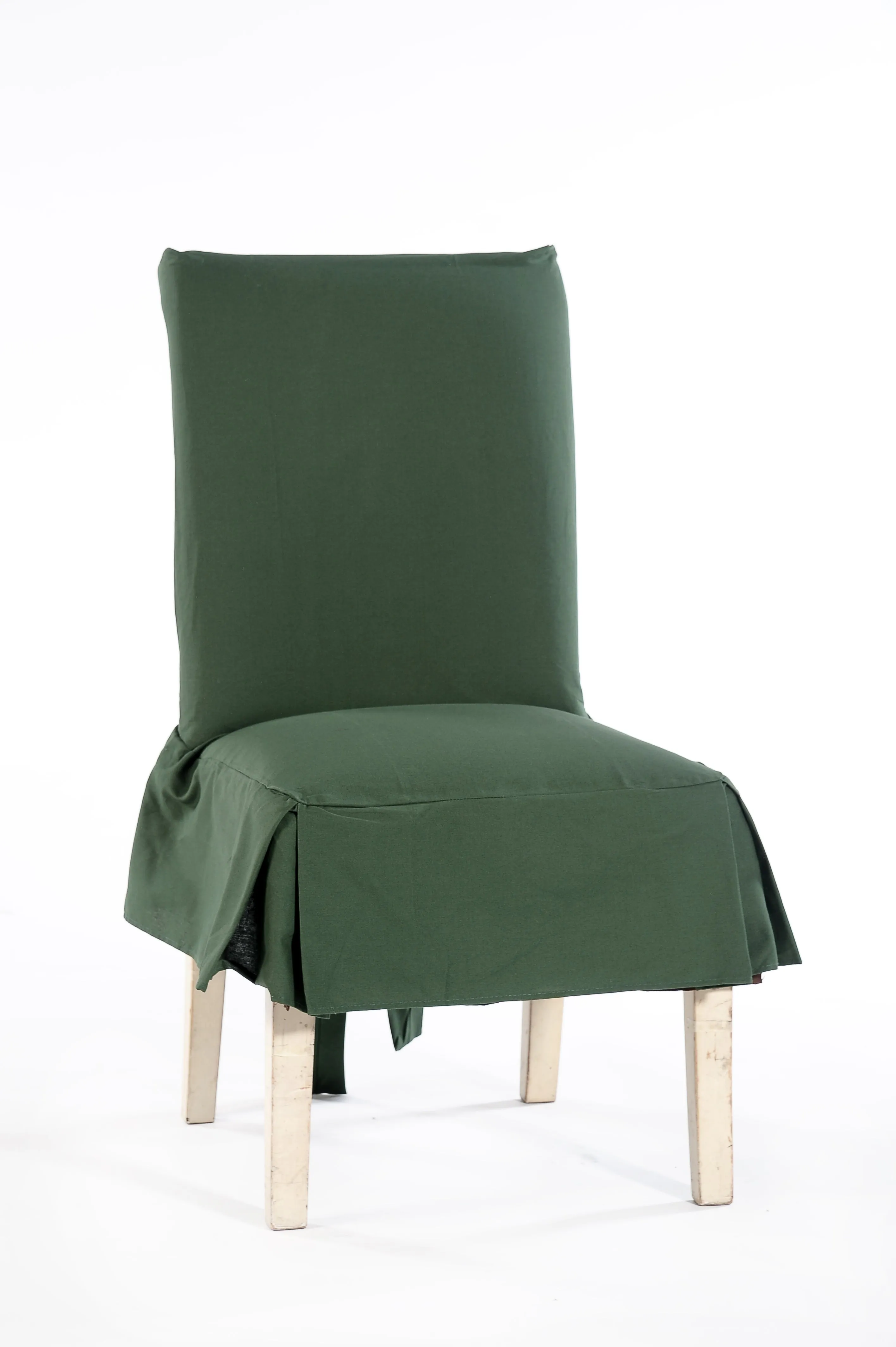 Cotton Duck Short Skirt Dining Chair Slipcover