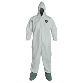 DuPont™ ProShield NexGen Coveralls with Attached Hood and Boots, White, Large, NG122S-L