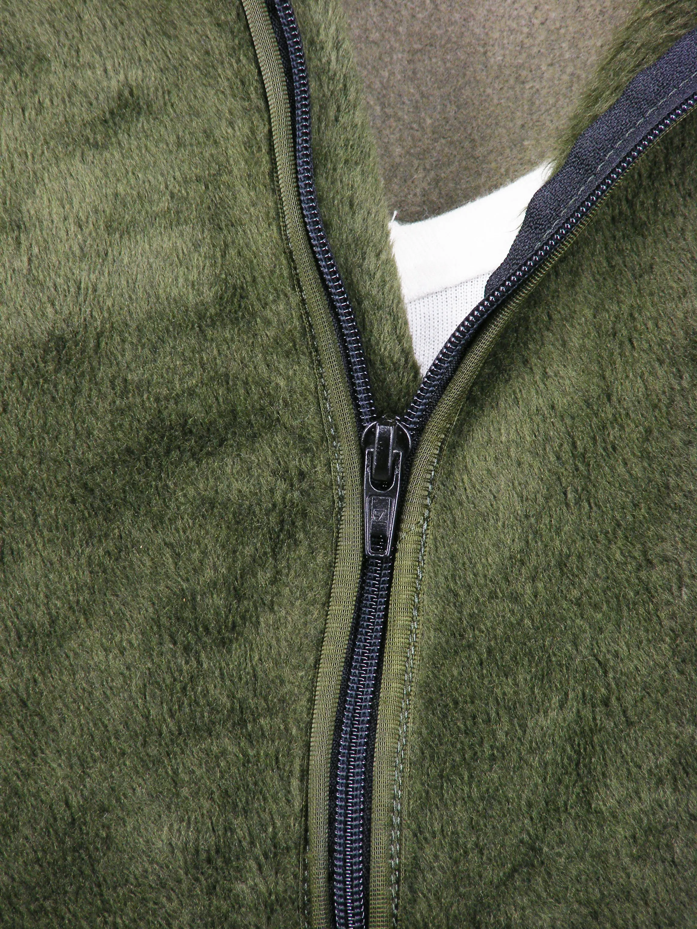 Dutch bottle green fleece - synthetic fur inside and out