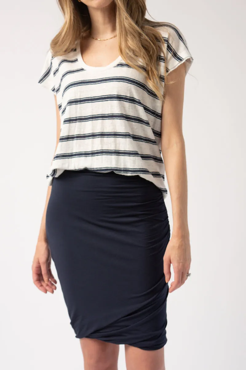 Easy Scoop Tee in Blanc Multi