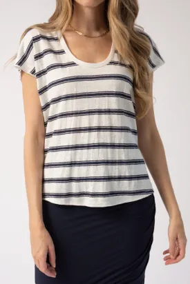 Easy Scoop Tee in Blanc Multi