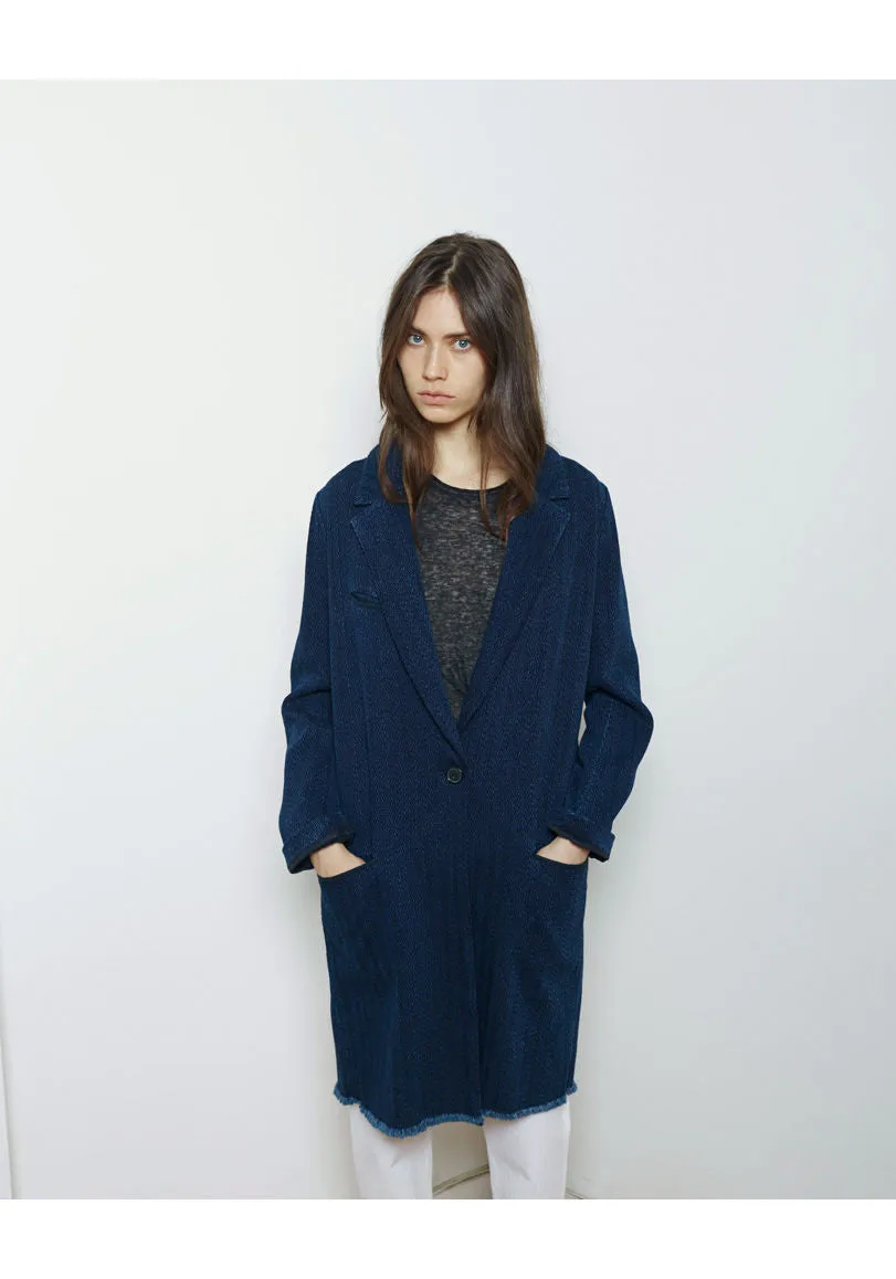 Fara Chevron Denim Coat
