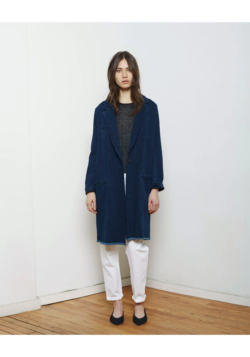 Fara Chevron Denim Coat
