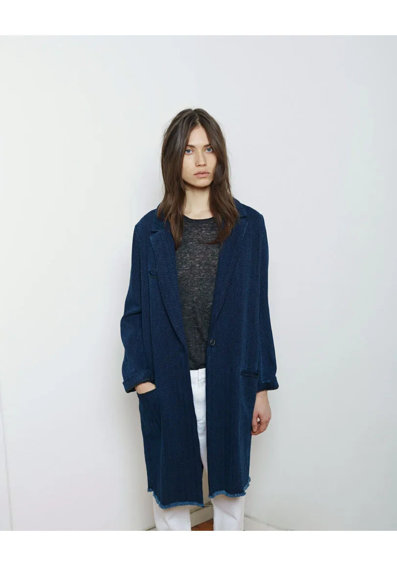 Fara Chevron Denim Coat