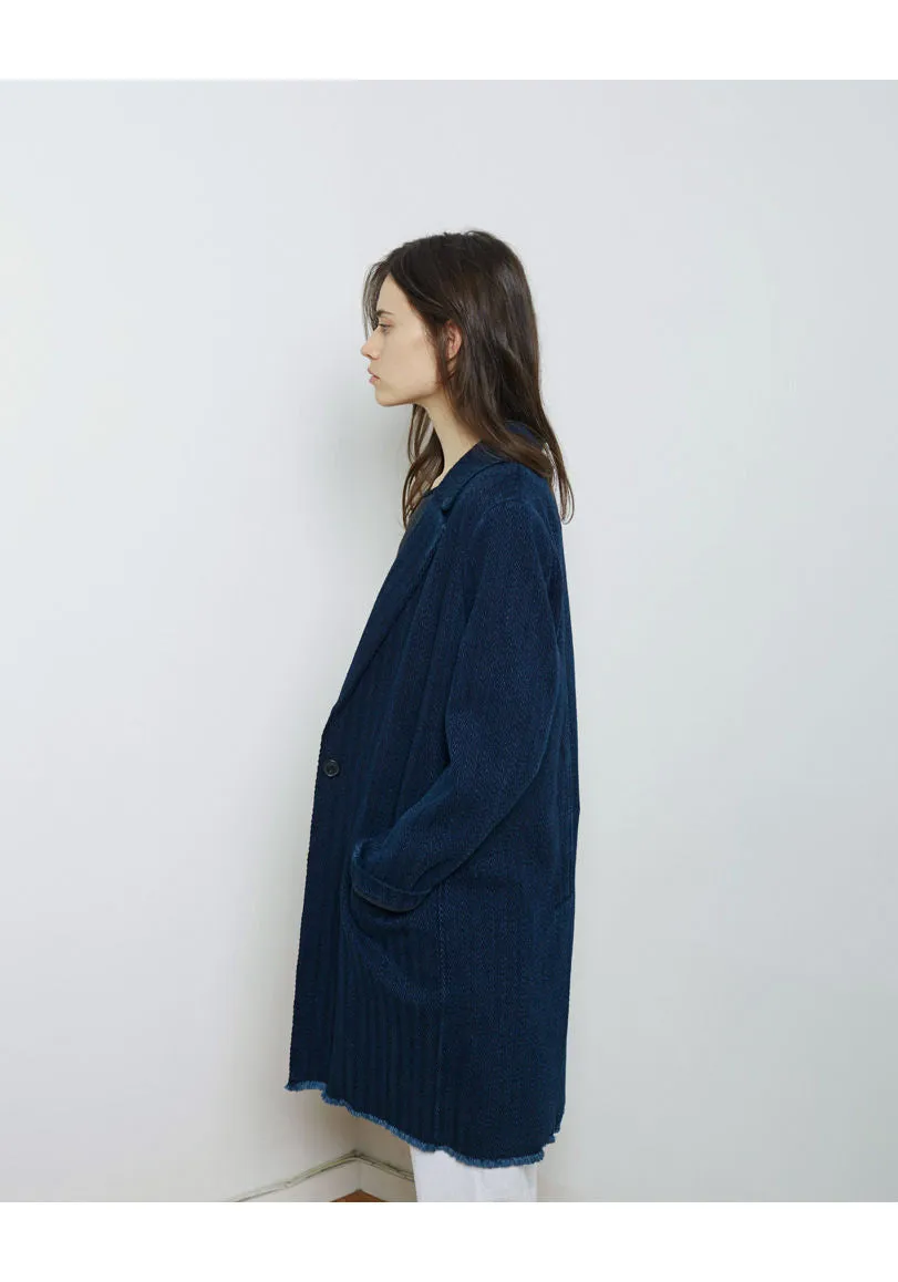 Fara Chevron Denim Coat