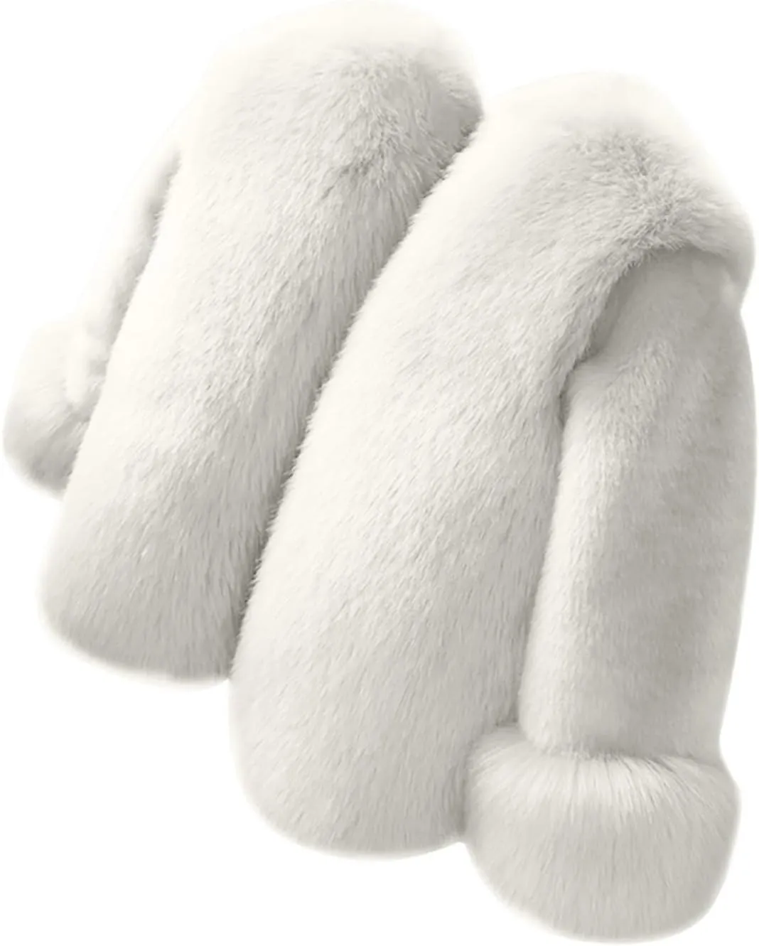 Girls Faux Fur Jacket Kids Winter Dress Coat Toddler Fuzzy Fleece Jacket Elegant Princess Coat Trendy Thicken Overcoat