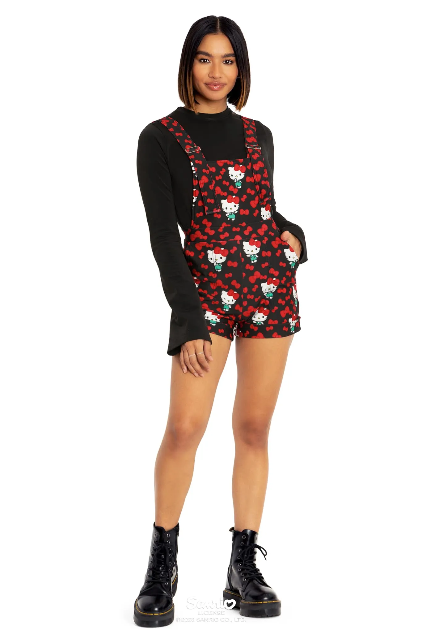Hello Kitty Hi There Short Overalls