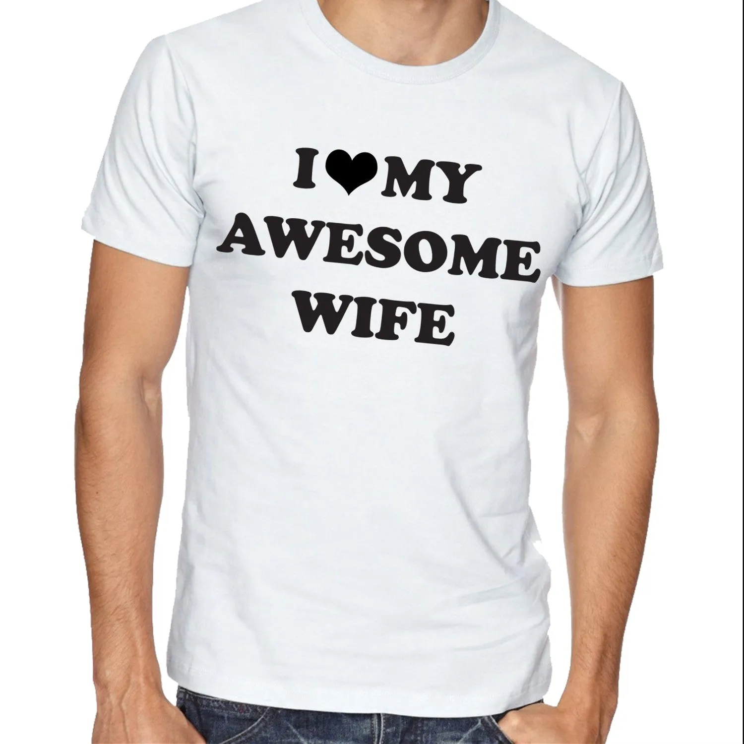 I Heart My Awesome Wife  T-shirt Funny Shirts