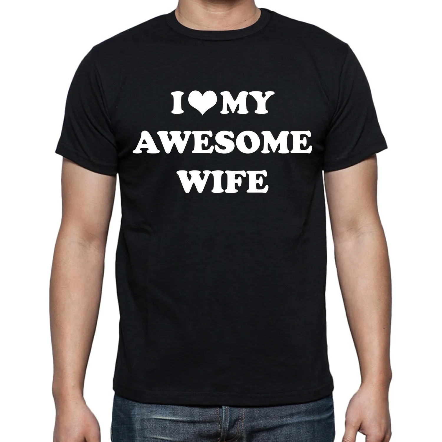 I Heart My Awesome Wife  T-shirt Funny Shirts