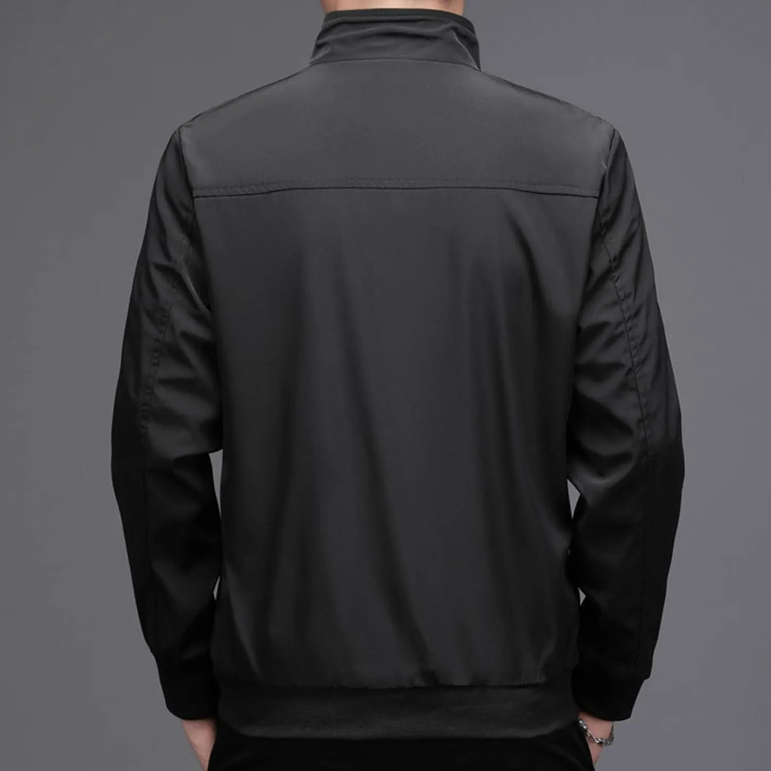 JEShifangjiusu Men'S Lightweight Shirt Jacket Casual Long Sleeve Full Zip Shacket Jackets Bomber Shirt Jacket Vintage Coat
