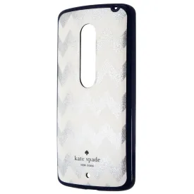 Kate Spade Hybrid Hardshell Case for Motorola Droid Maxx 2 - Silver / Navy Blue