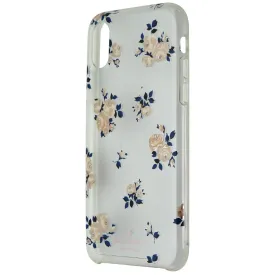 Kate Spade Protective Hardshell Case for iPhone Xs/X - Happy Rose Pink/Blue