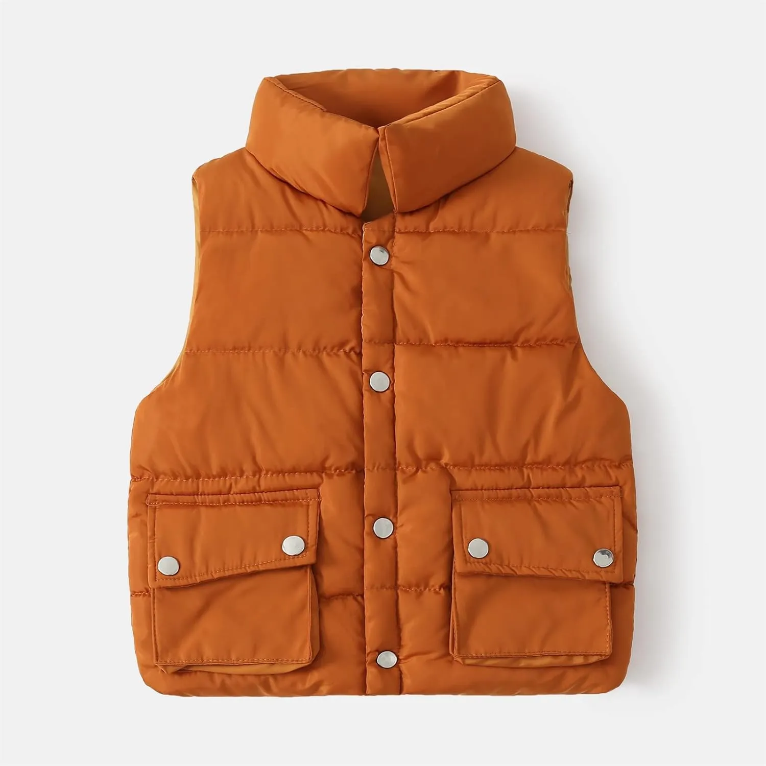 Kids Boys Girls Sleeveless Puffer Jacket Windproof Vest Zipper Thicken Warm Outerwear Winter Padded Waistcoat Vest