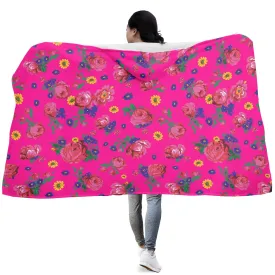 Kokum Ceremony Pink Hooded Blanket