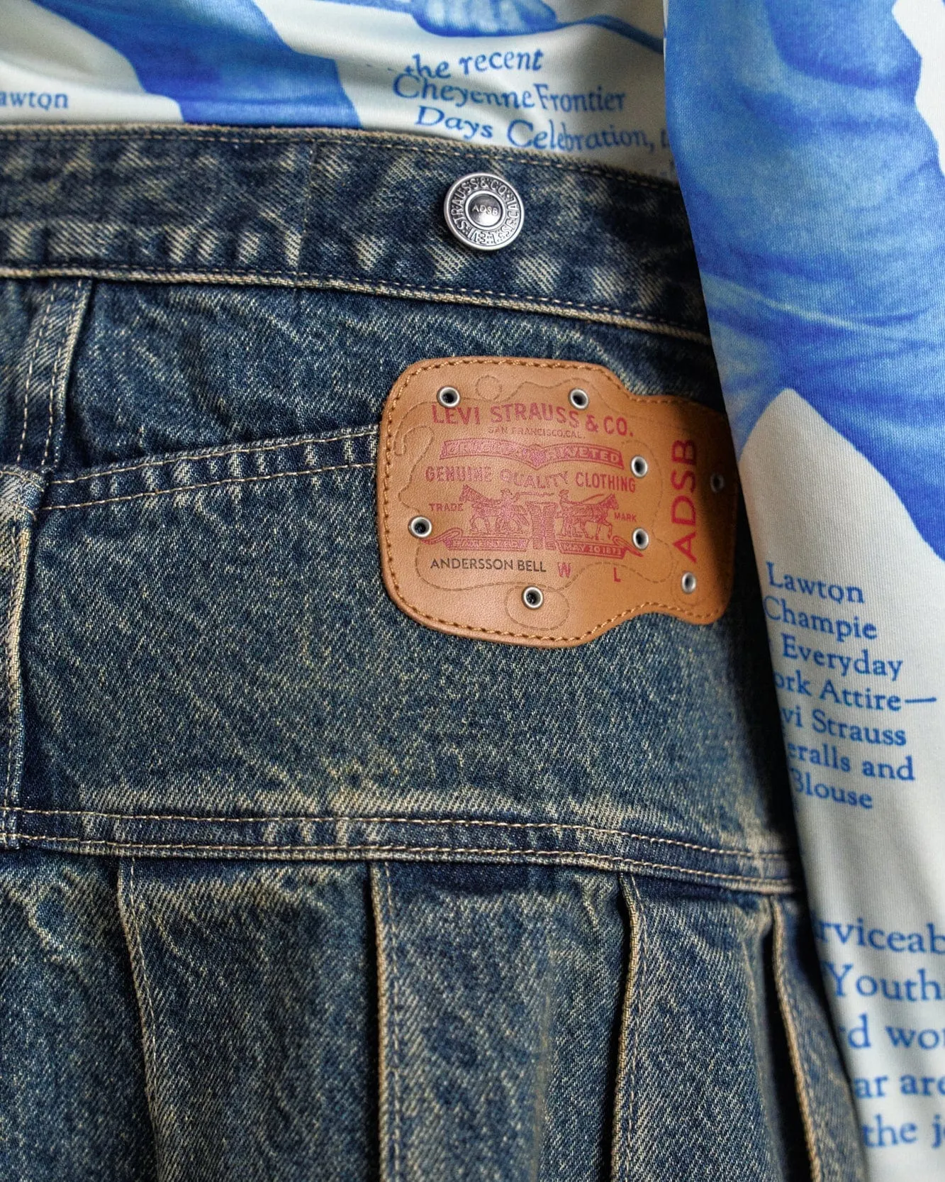 LEVIS X ADSB PLEATED SKIRT apa778w(TINTED INDIGO)