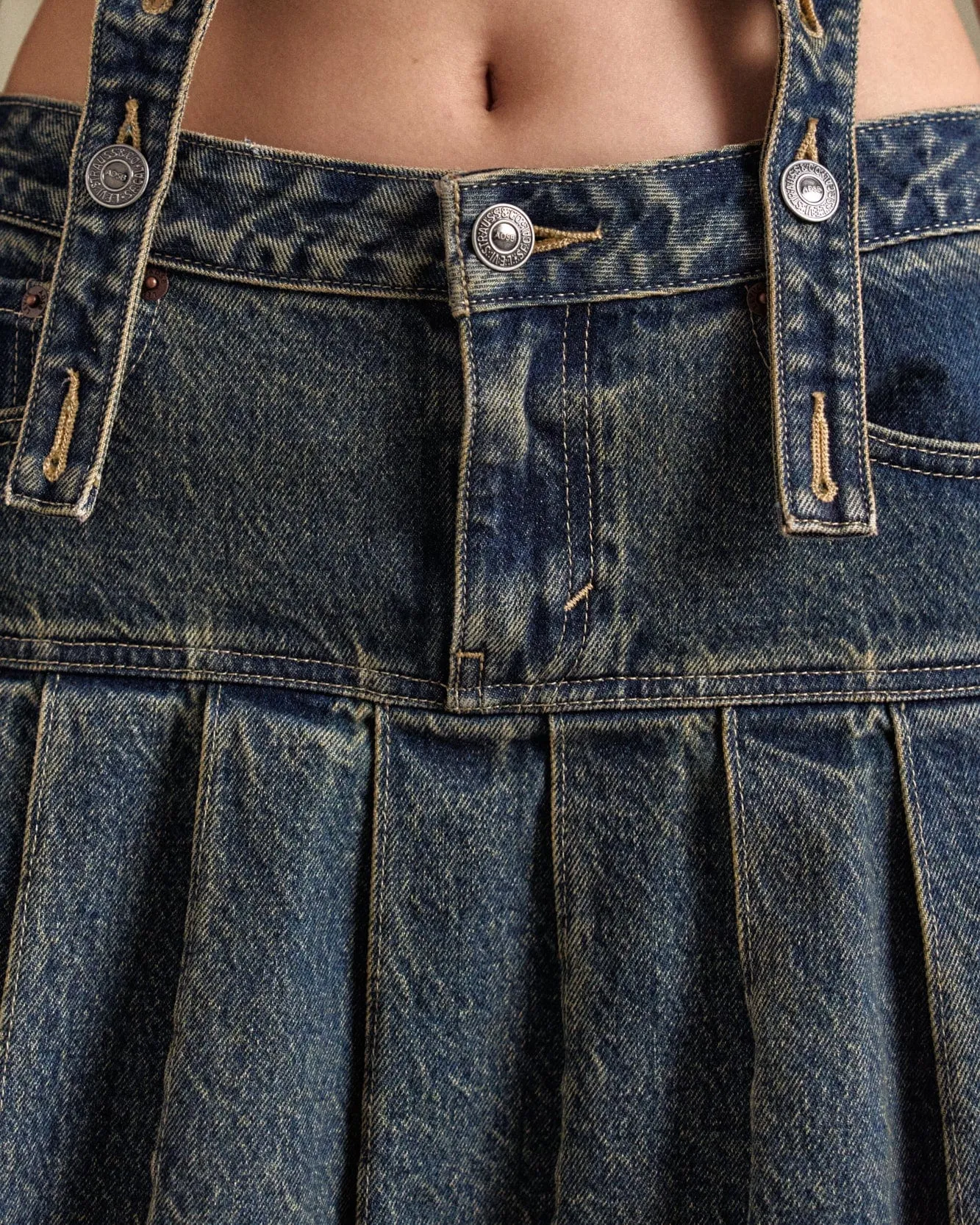 LEVIS X ADSB PLEATED SKIRT apa778w(TINTED INDIGO)