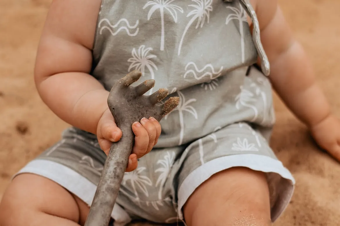 Linen Short Overalls - Aloha