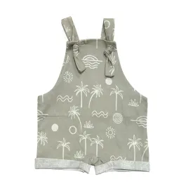 Linen Short Overalls - Aloha