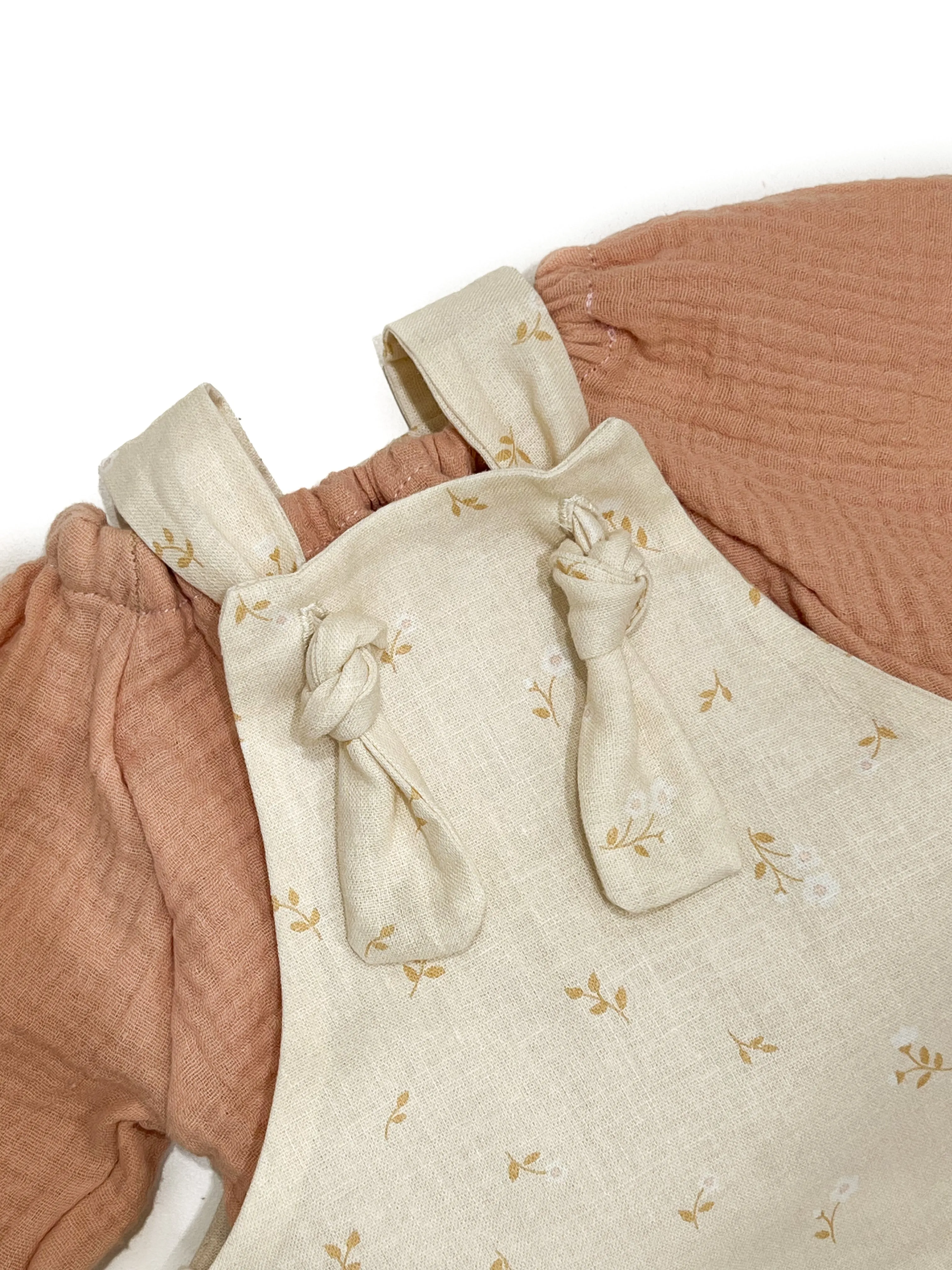 Linen Short Overalls - Buttercup