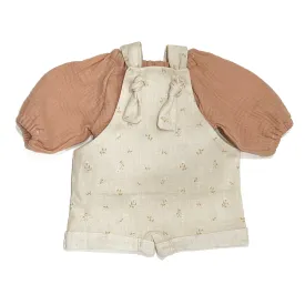 Linen Short Overalls - Buttercup