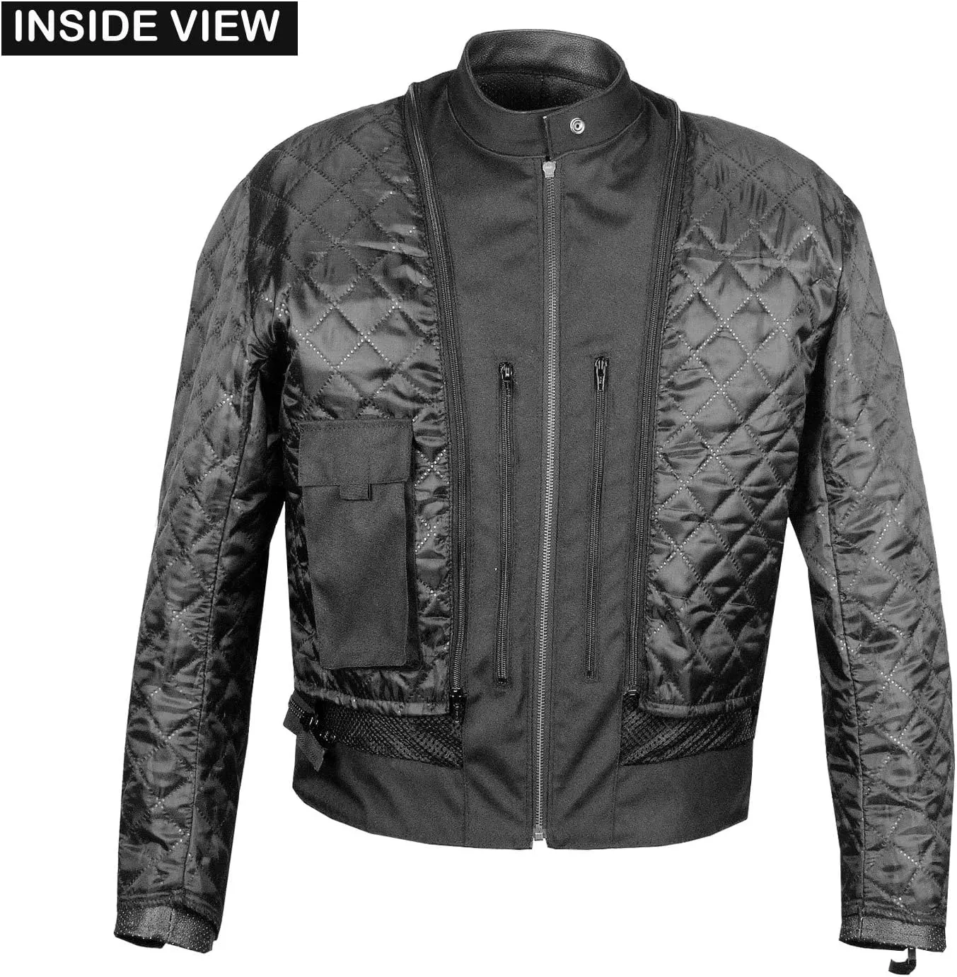 Mens Brotherhood Leather Motorcycle Jacket Classic Vintage Distressed - Biker Style, CE Armor Protection, Removable Liner, Ventilated XL
