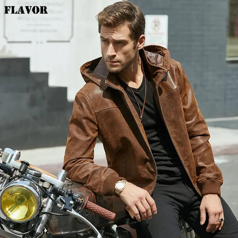 Men's Genuine Pigskin Leather Jacket