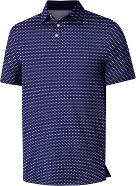 Mens Golf Shirt Short Sleeve Funny Print Golf Polo Shirts for Men Lightweight Dry Fit Quick Dry Collared Golf Polos
