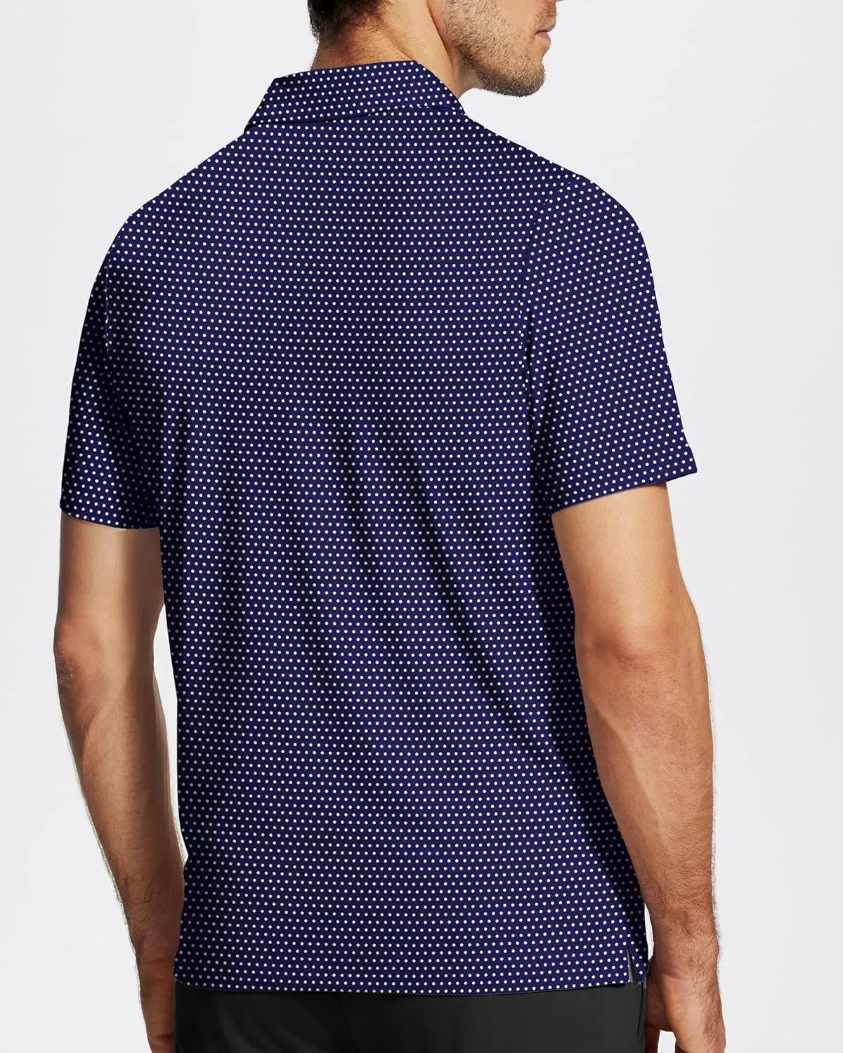Mens Golf Shirt Short Sleeve Funny Print Golf Polo Shirts for Men Lightweight Dry Fit Quick Dry Collared Golf Polos