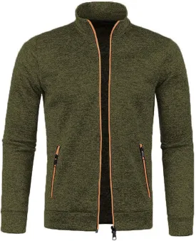 Men's Track Jackets Lightweight Full Zip Tops Casual Slim Fit Coat Workout Running Athletic Active Jacket With Pockets